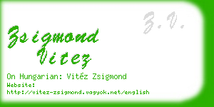 zsigmond vitez business card