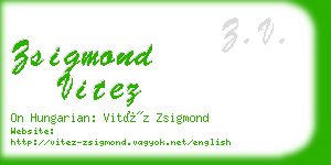 zsigmond vitez business card